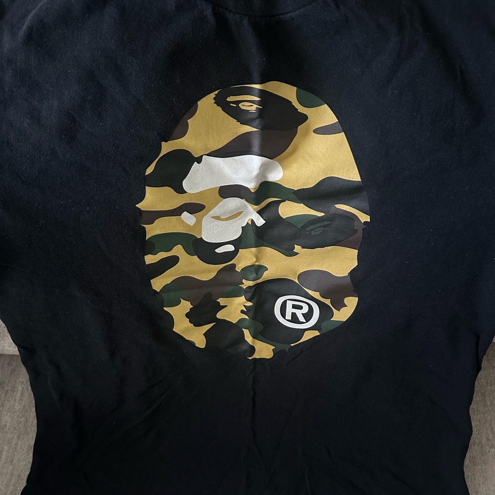 Bape Black and Camouflage Short Sleeve Tee